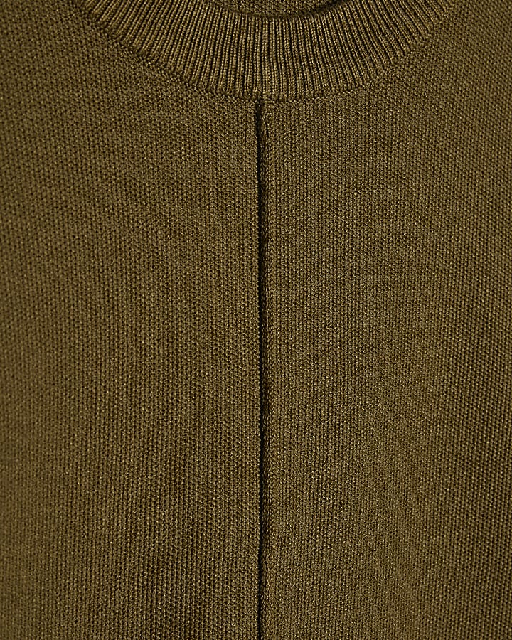 Green Knitted Short Sleeve T-Shirt