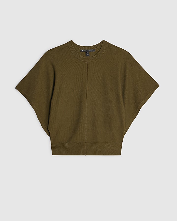 Green Knitted Short Sleeve T-Shirt