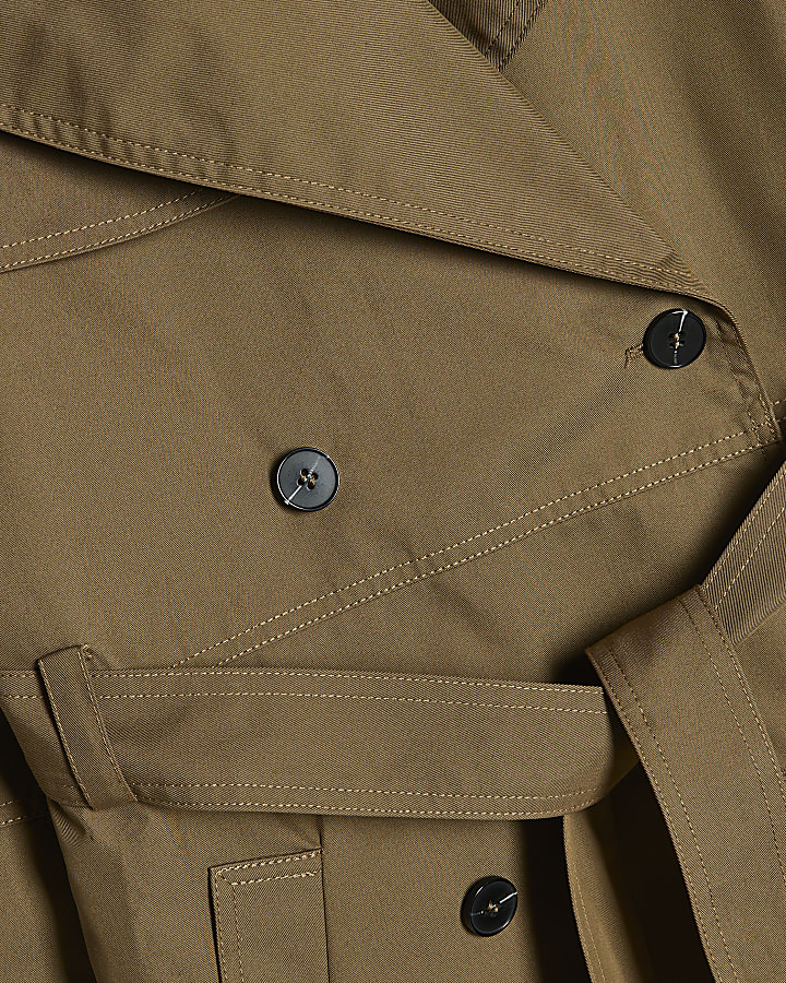 Brown Casual Trench Coat