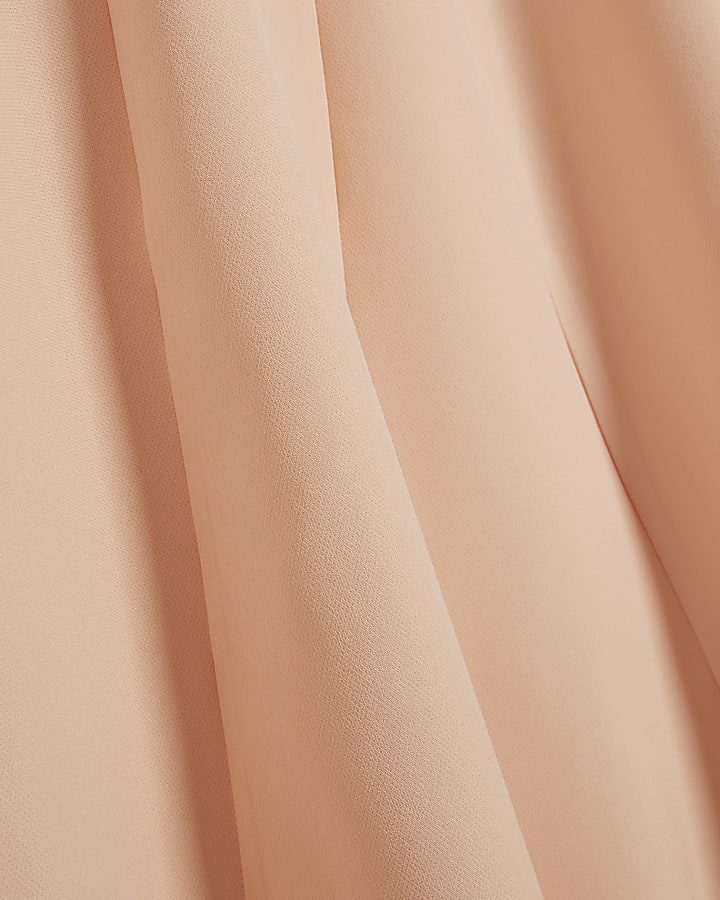 Orange Bow Back Detail Midi Dress