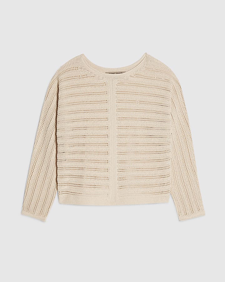 Cream Tape Yarn Knit Jumper