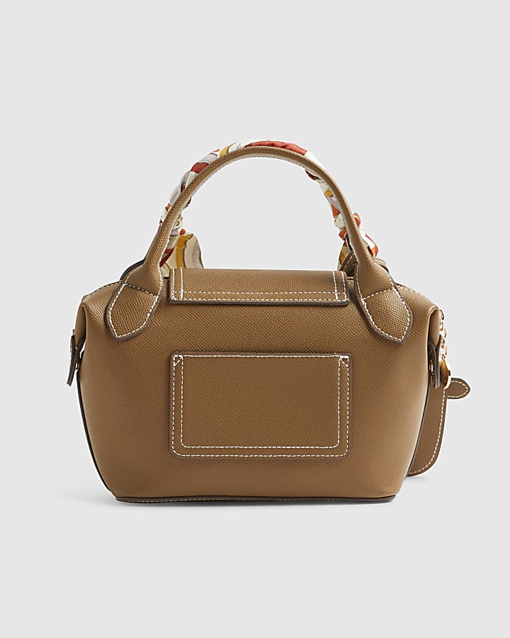 Brown Mini Flap Cross Body Bag