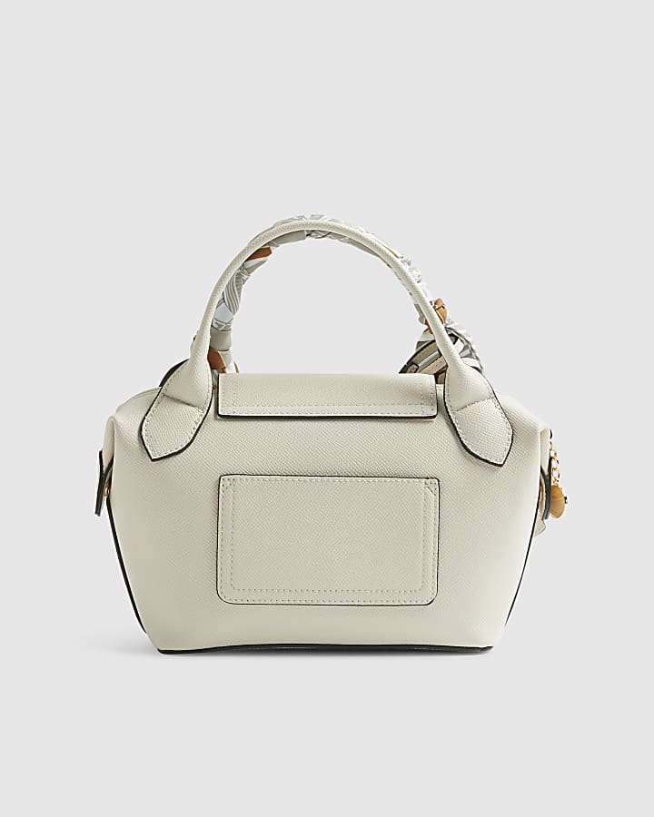 Cream Mini Flap Cross Body Bag
