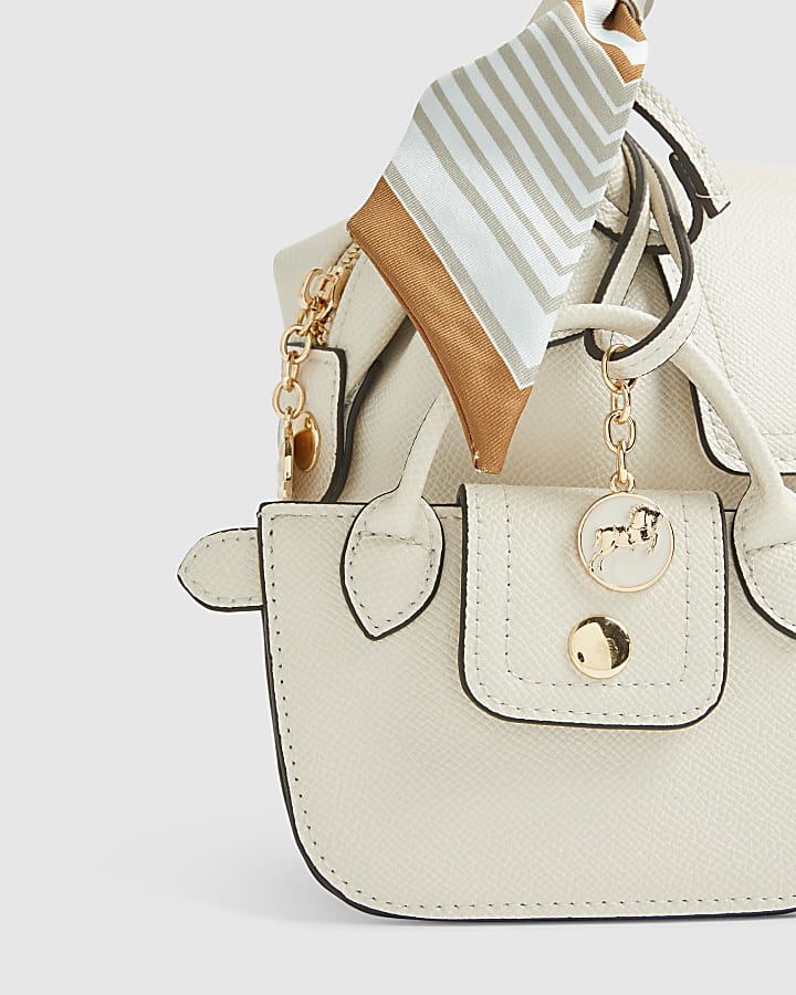Cream Mini Flap Cross Body Bag