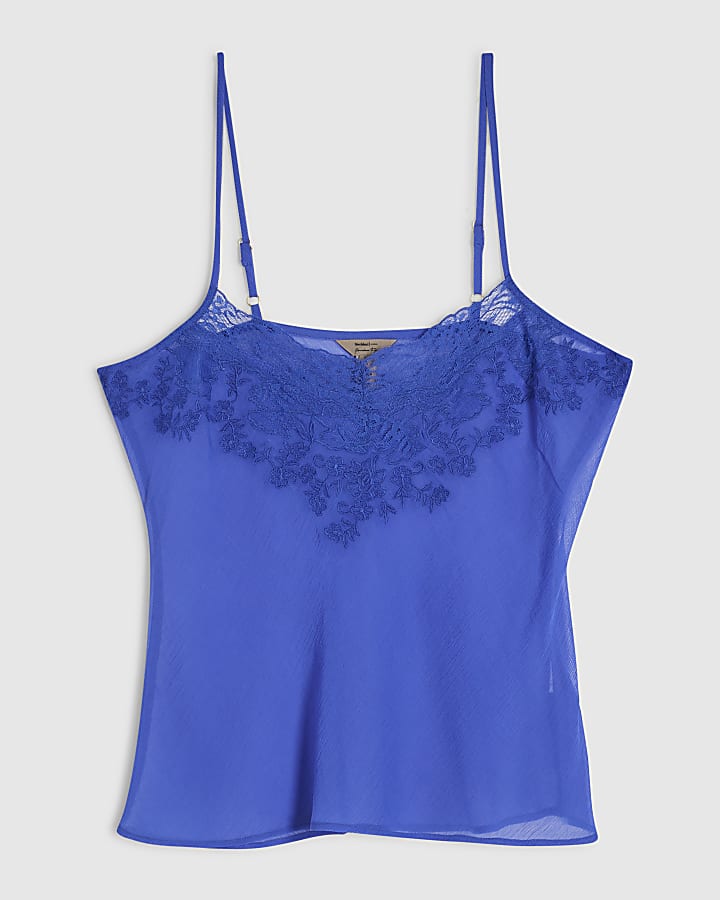 Blue Lace Cami Top