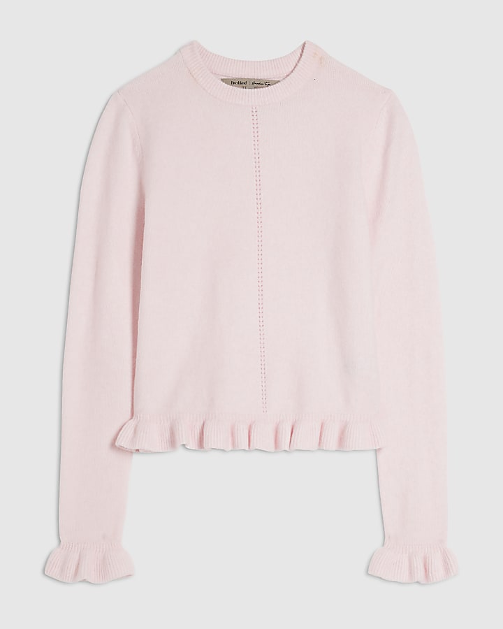 Pink Frill Trim Jumper