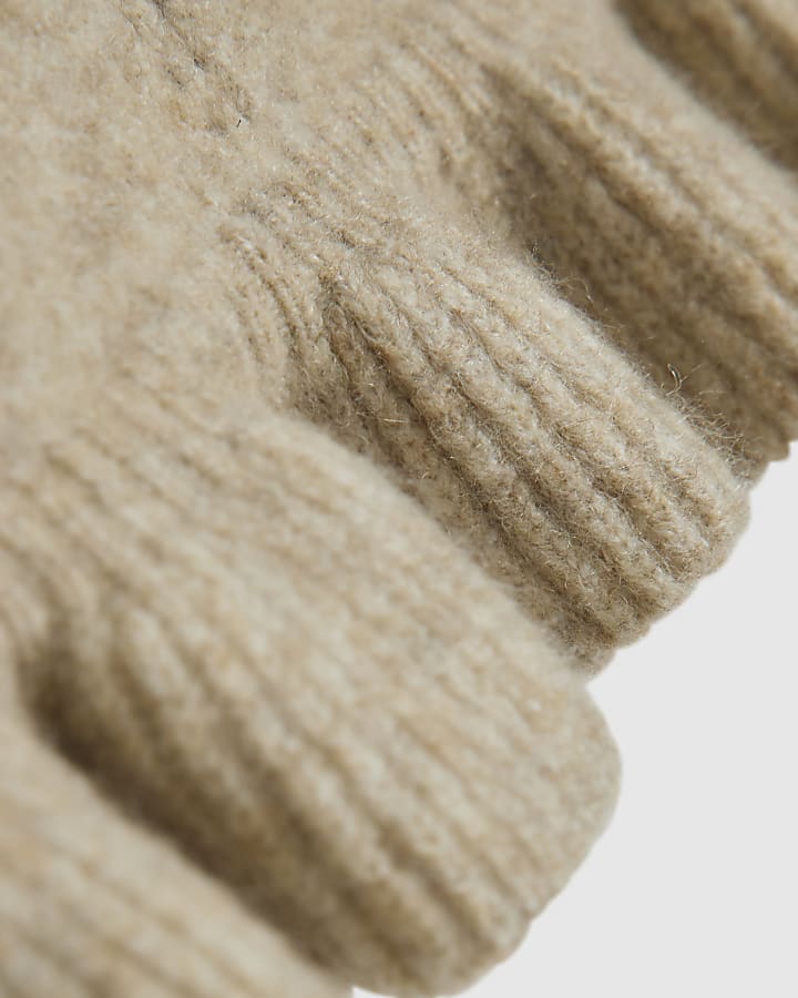 Beige Frill Trim Jumper