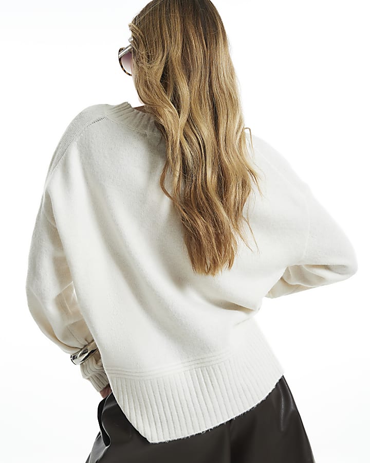 Cream Crew Neck Jumper