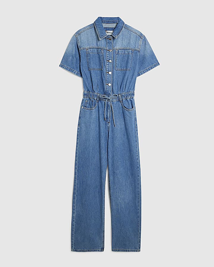 Blue Denim Short Sleeve Boilersuit