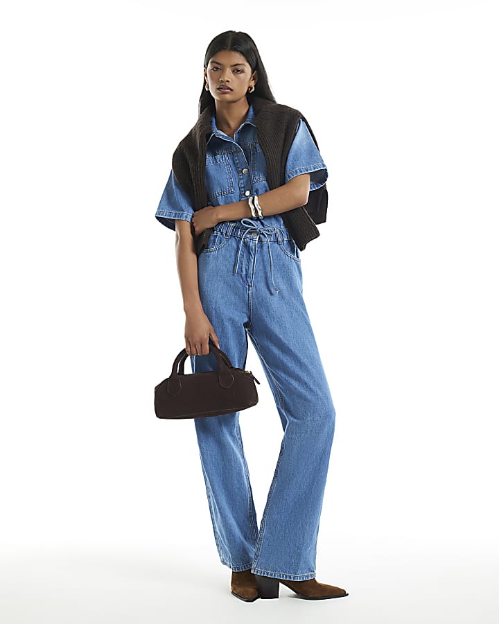 Blue Denim Short Sleeve Boilersuit