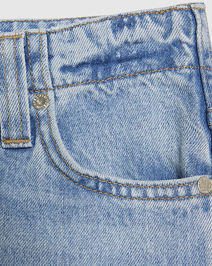 Blue Classic Relaxed Flare Leg Jeans