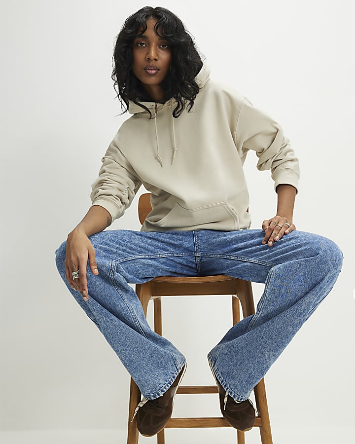 Cream Long Sleeve Hoodie