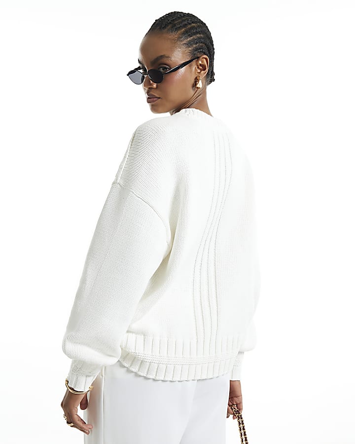 Cream Crew Neck Jumper