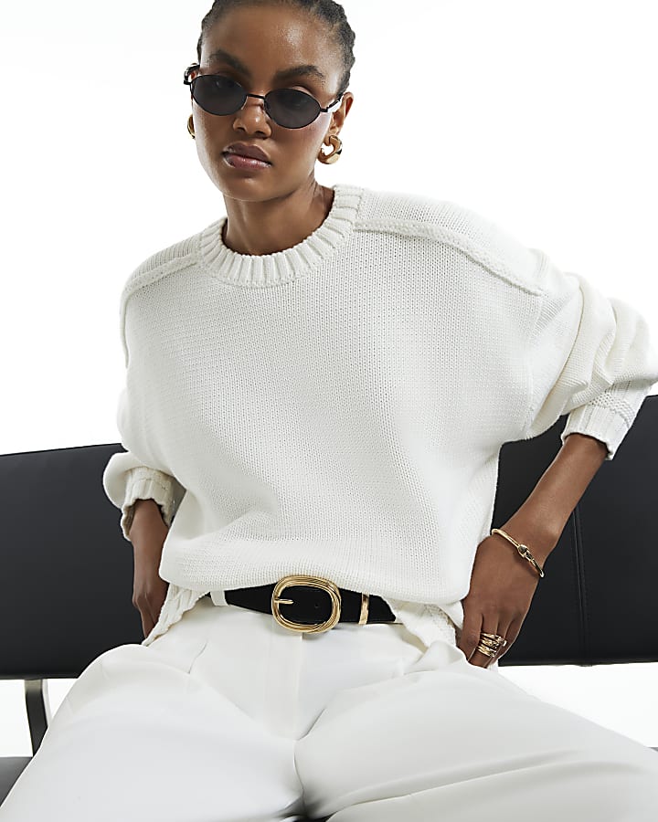 Cream Crew Neck Jumper