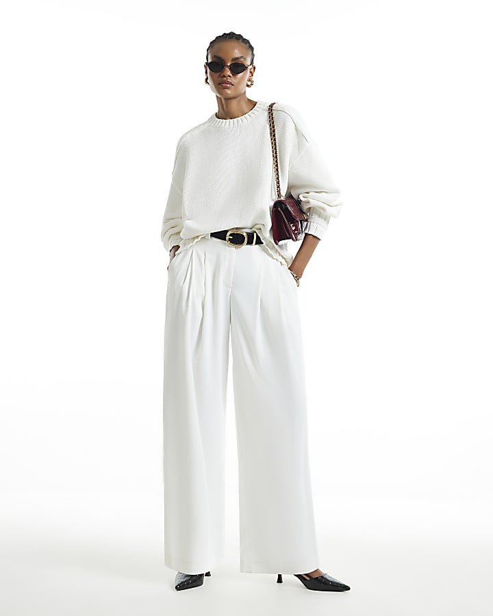 Cream Crew Neck Jumper