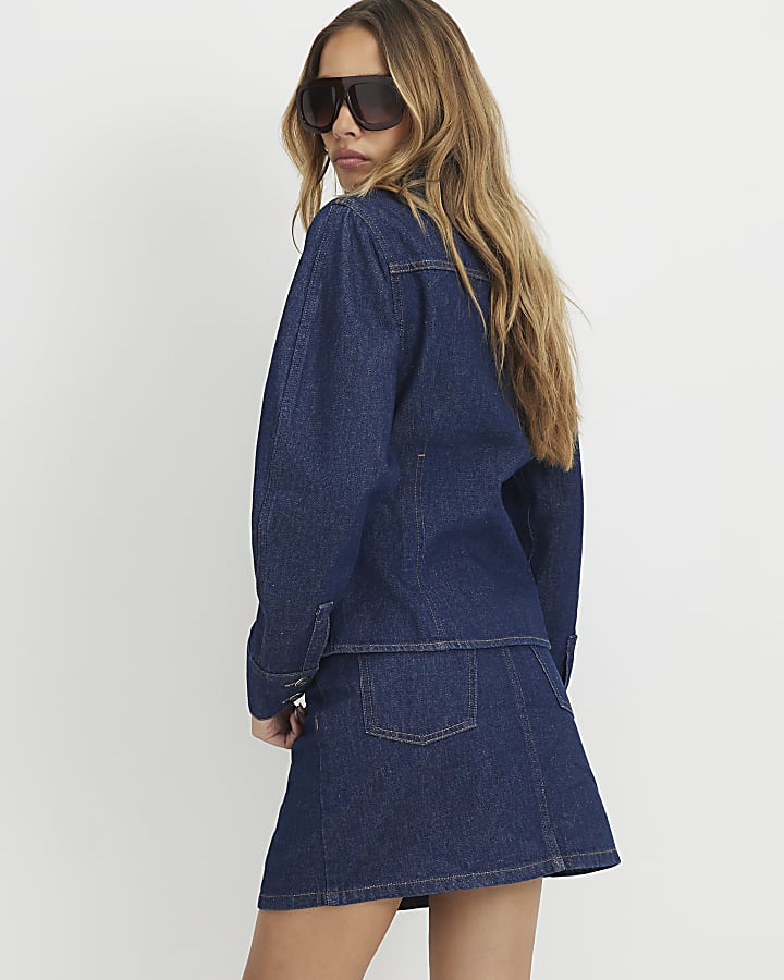 Blue Denim Mini Skirt