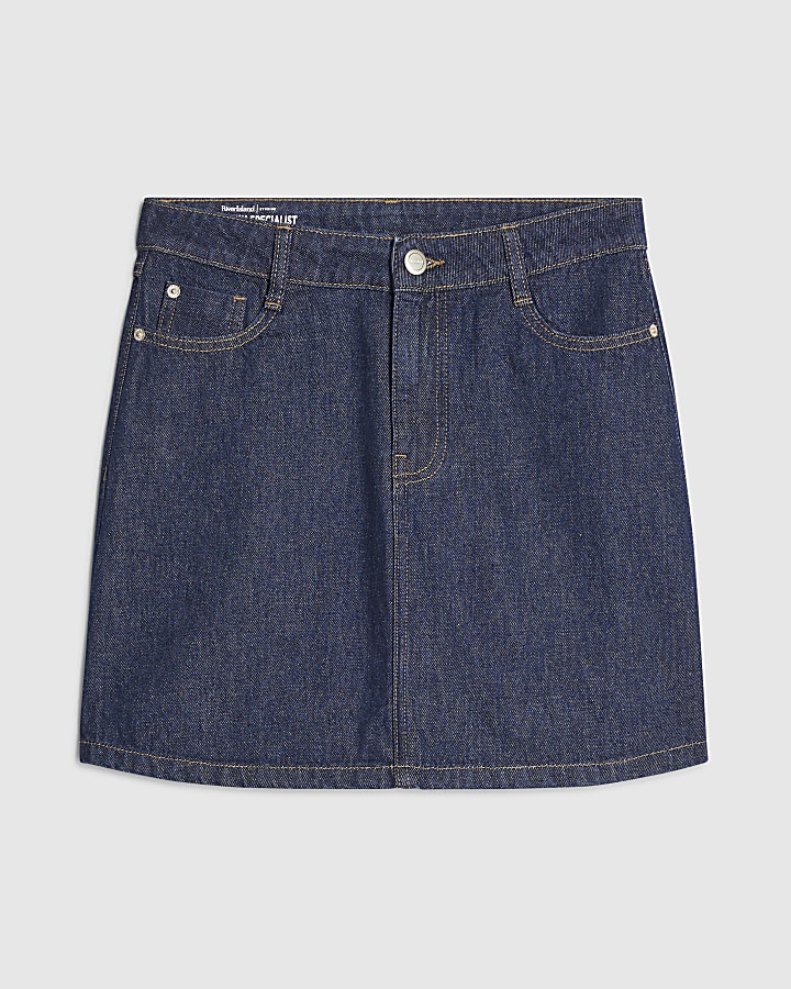 Blue Denim Mini Skirt