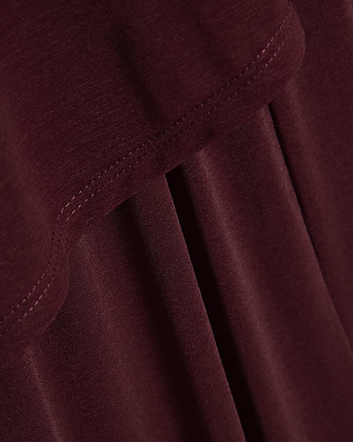 Red Halter Balloon Jumpsuit