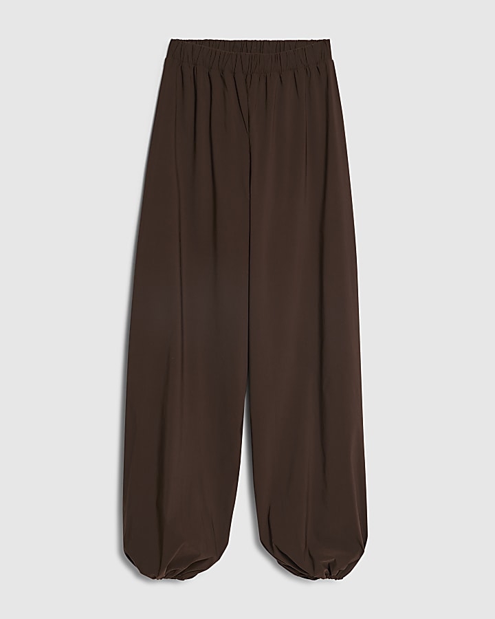 Brown Balloon Leg Trousers
