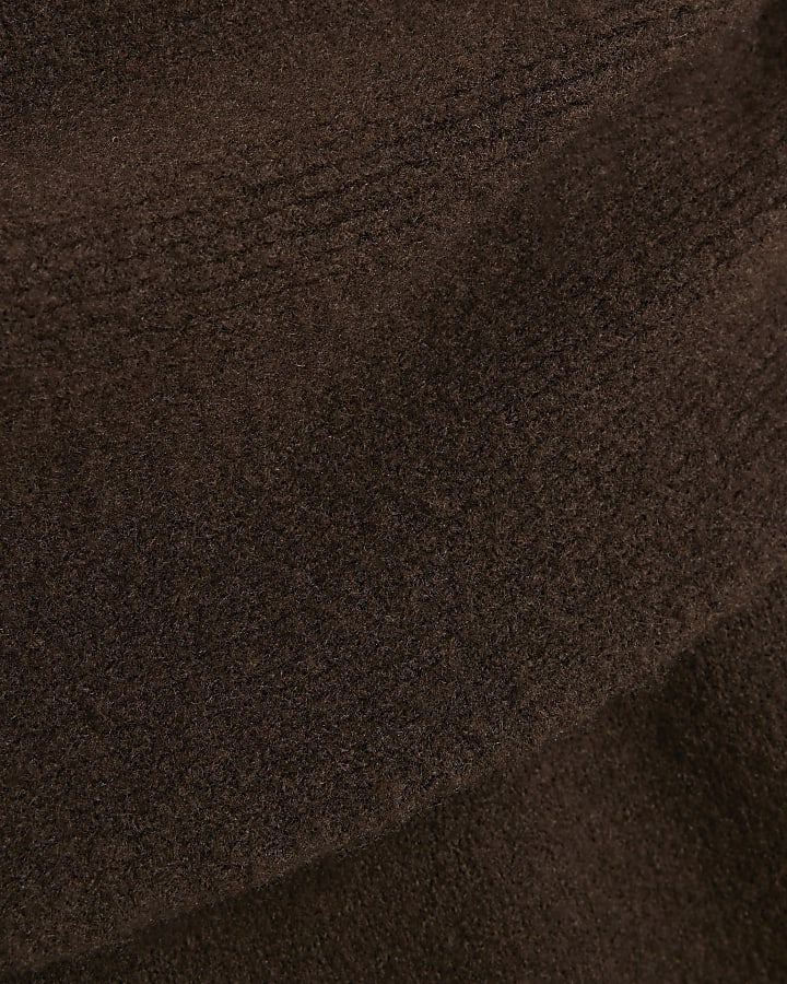 Brown Bardot Jumper Dress