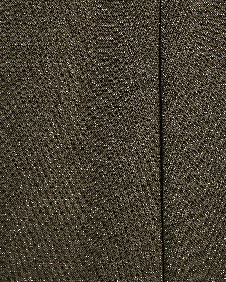 Khaki Glitter Wide Leg Trousers