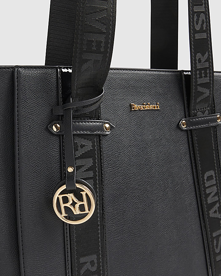Black Webbing Wing Shopper Bag