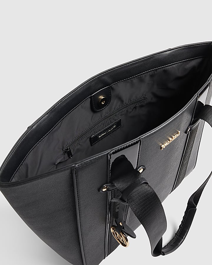 Black Webbing Wing Shopper Bag