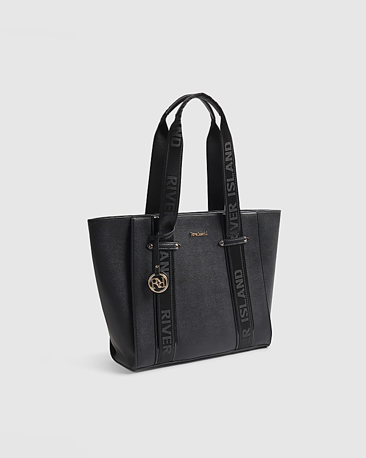 Black Webbing Wing Shopper Bag