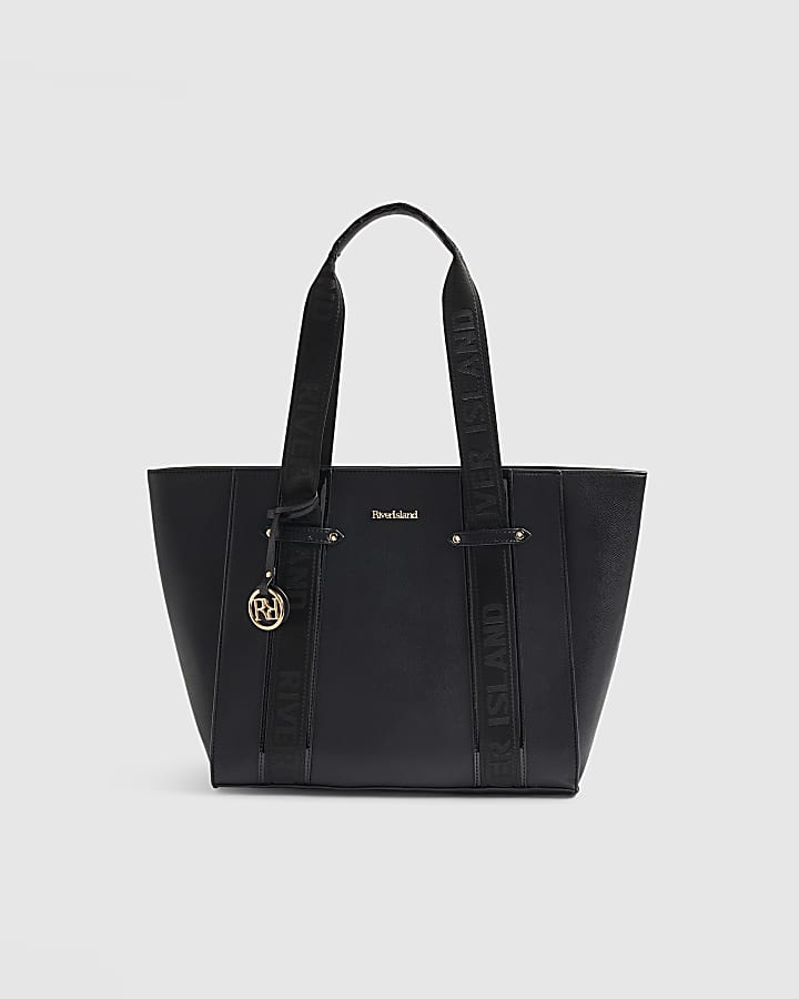 Black Webbing Wing Shopper Bag