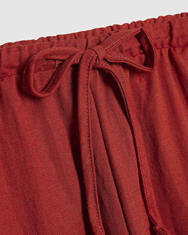 Orange Drawstring Shorts