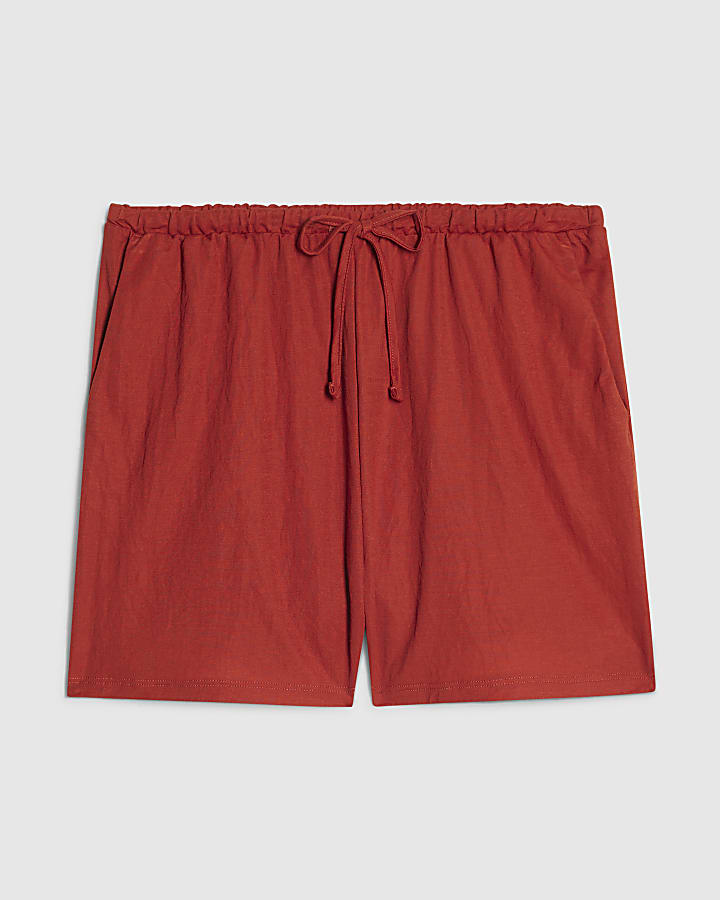 Orange Drawstring Shorts