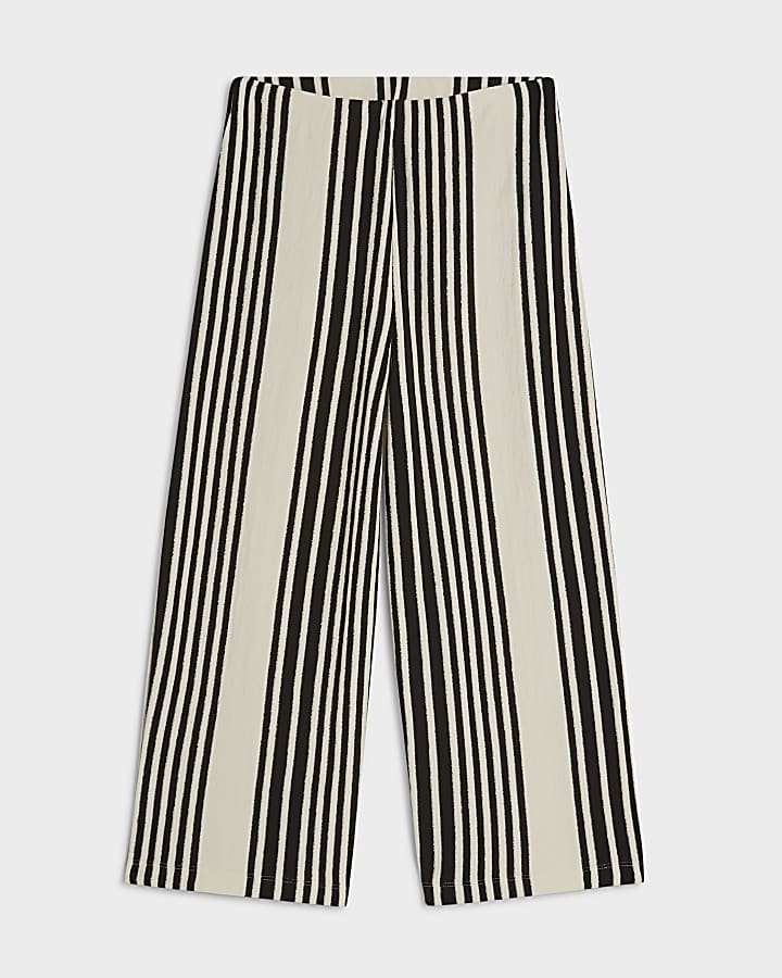 Petite White Stripe Culottes