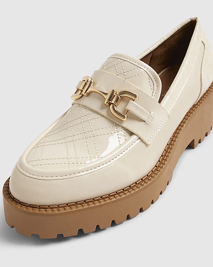 Cream Chunky Snaffle Loafers