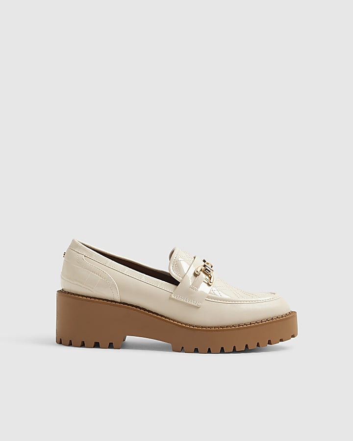 Cream Chunky Snaffle Loafers