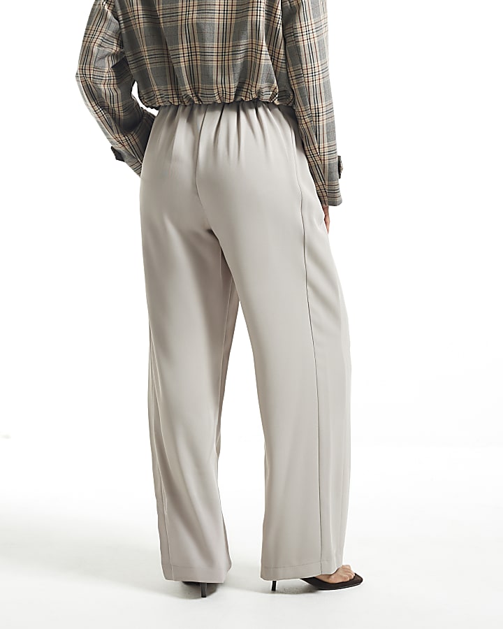 Petite Beige Smart Slim Twill Joggers