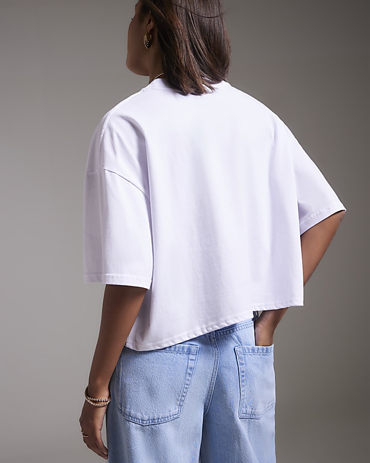 White What Now Embroidered T-Shirt