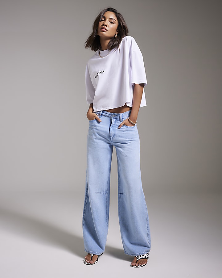 White What Now Embroidered T-Shirt