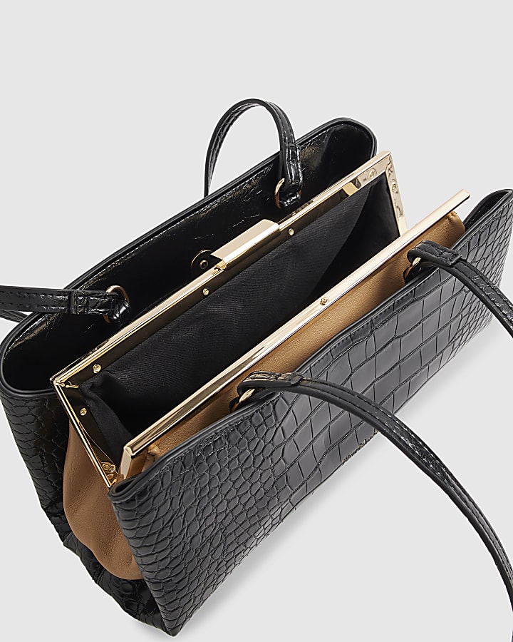 Black Metal Frame Shoulder Bag