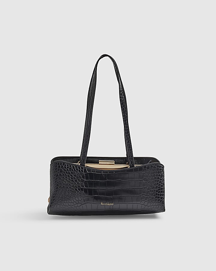 Black Metal Frame Shoulder Bag