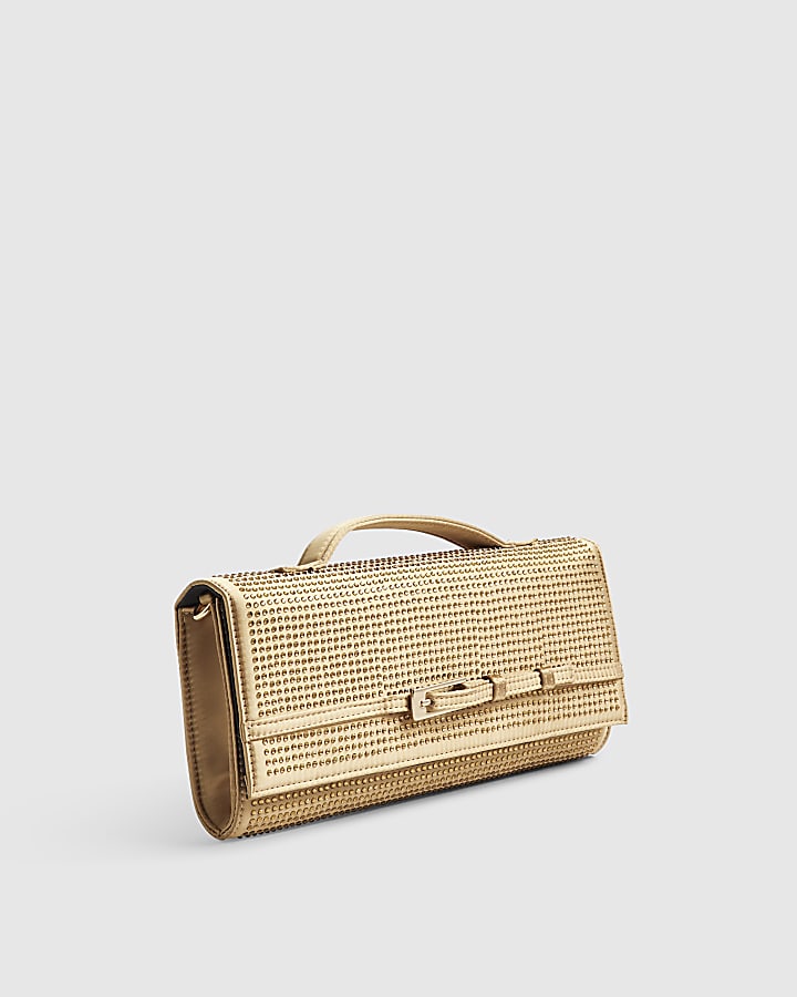 Gold Hotfix Shoulder Bag
