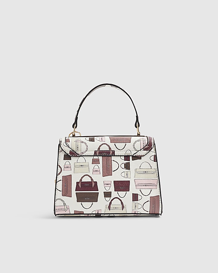 Cream Mini Charm Bag Print Xbody