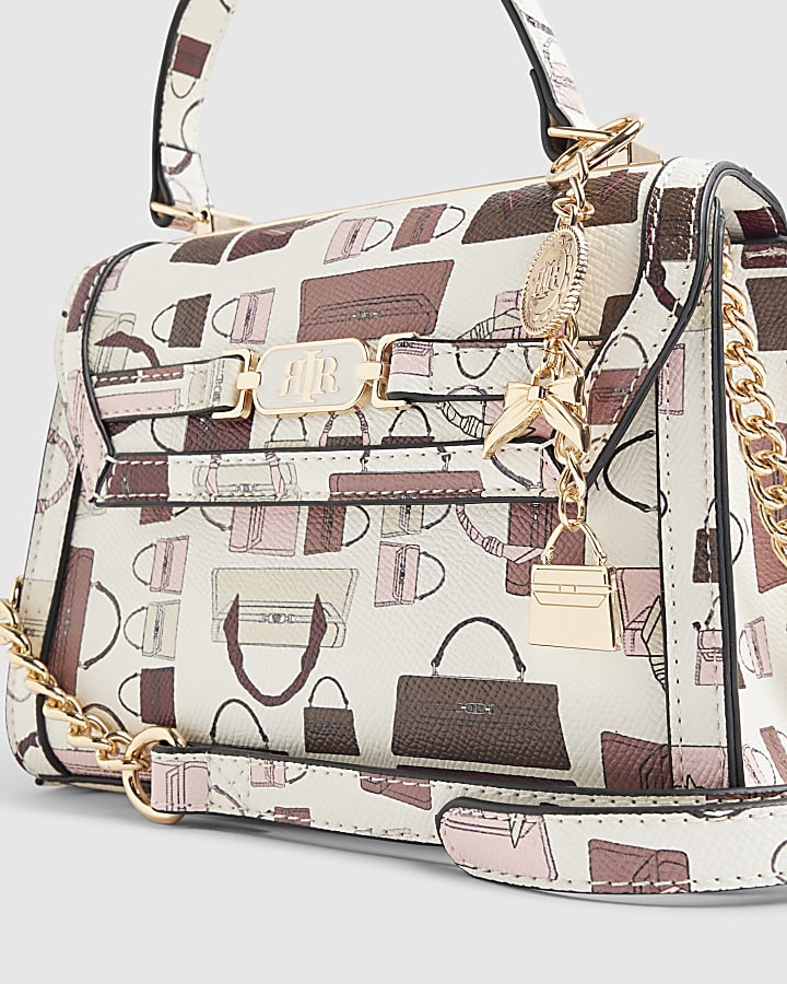 Cream Mini Charm Bag Print Xbody