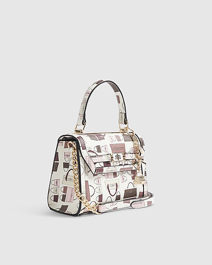 Cream Mini Charm Bag Print Xbody