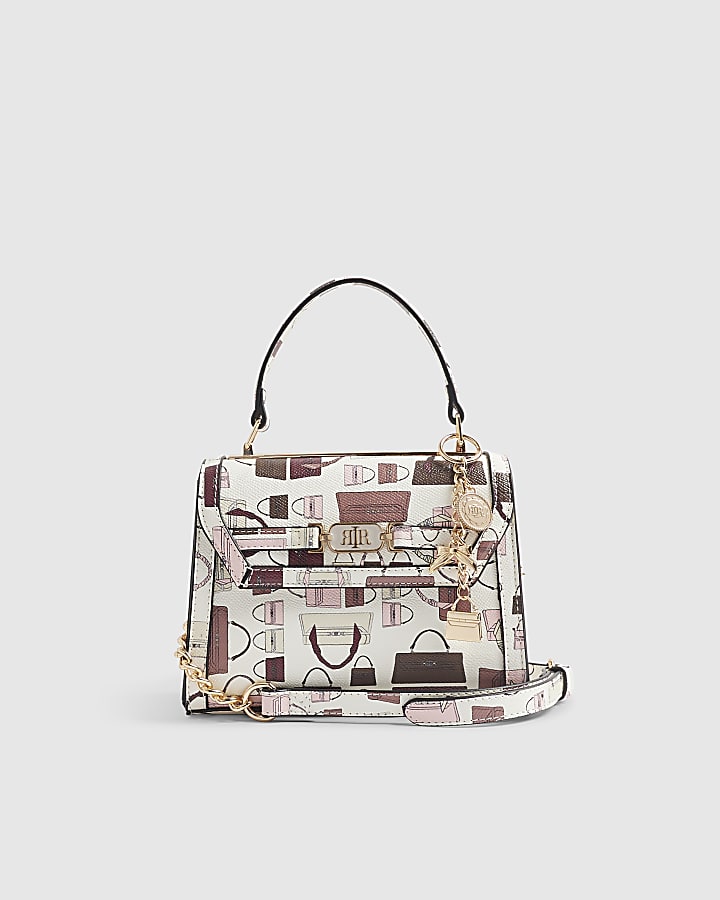 Cream Mini Charm Bag Print Xbody