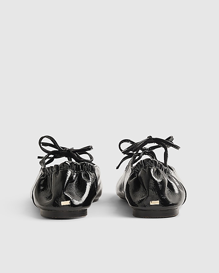 Black Bow Square Toe Pumps