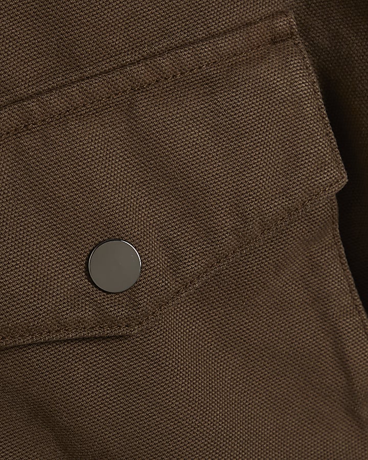 Khaki Cargo Barrel Leg Jeans
