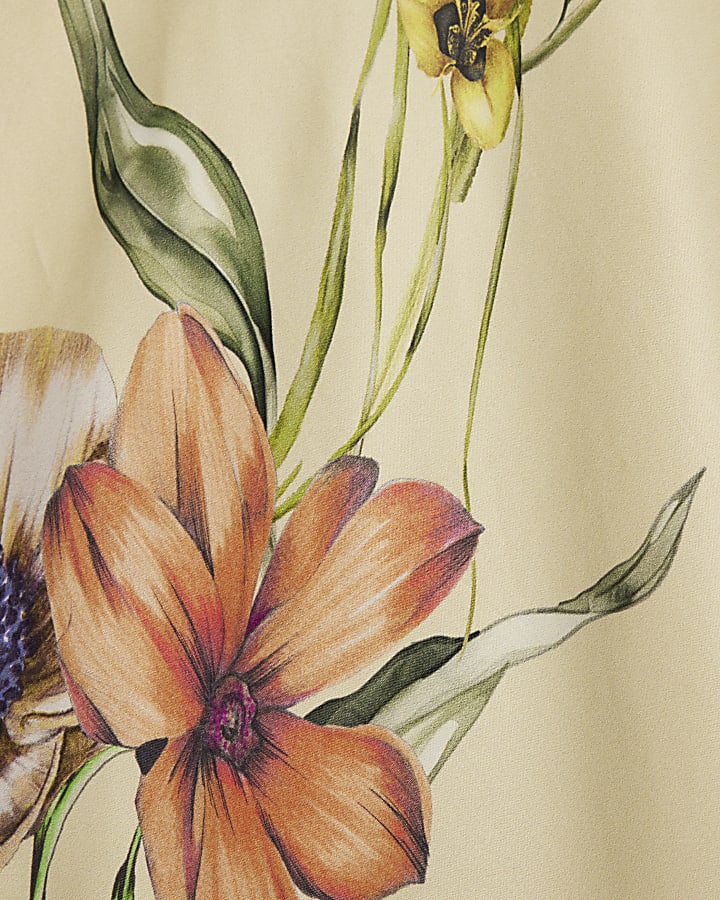 Cream Premium Sleevless Ruffle Slip Dress