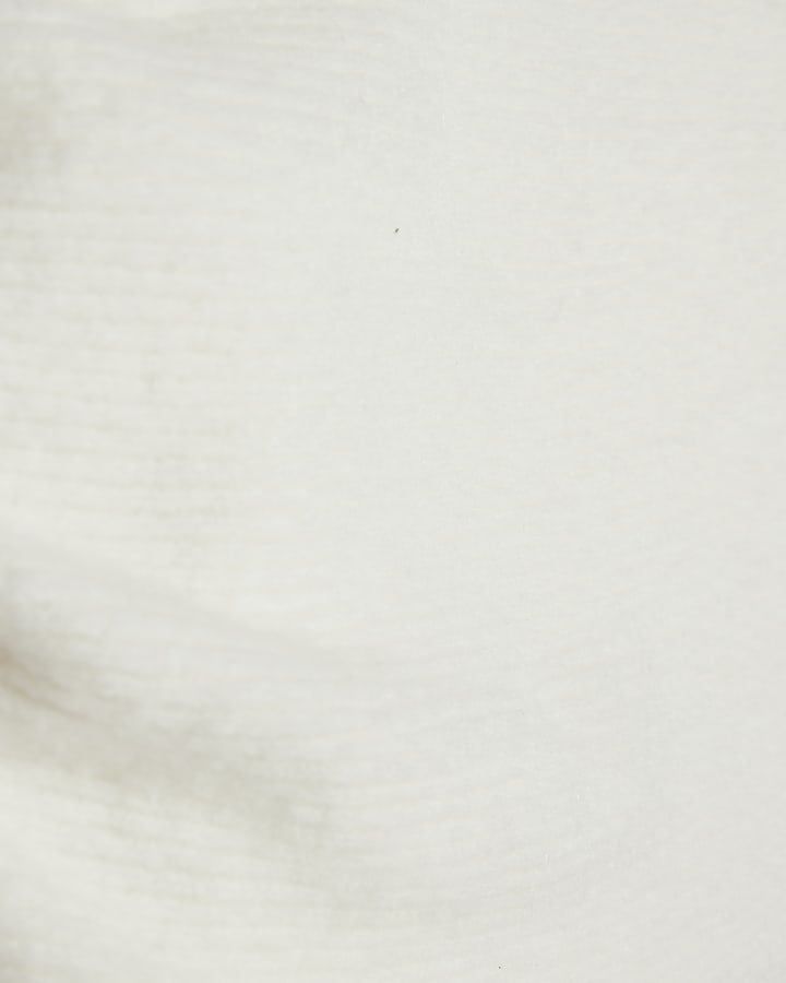 Cream Bardot Jumper Dress