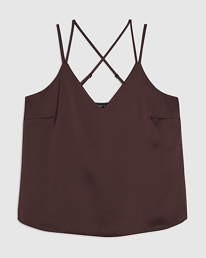 Red Satin Cami Top