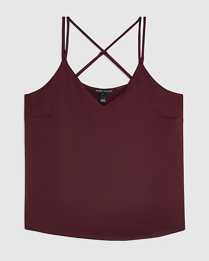 Red Satin Cami Top